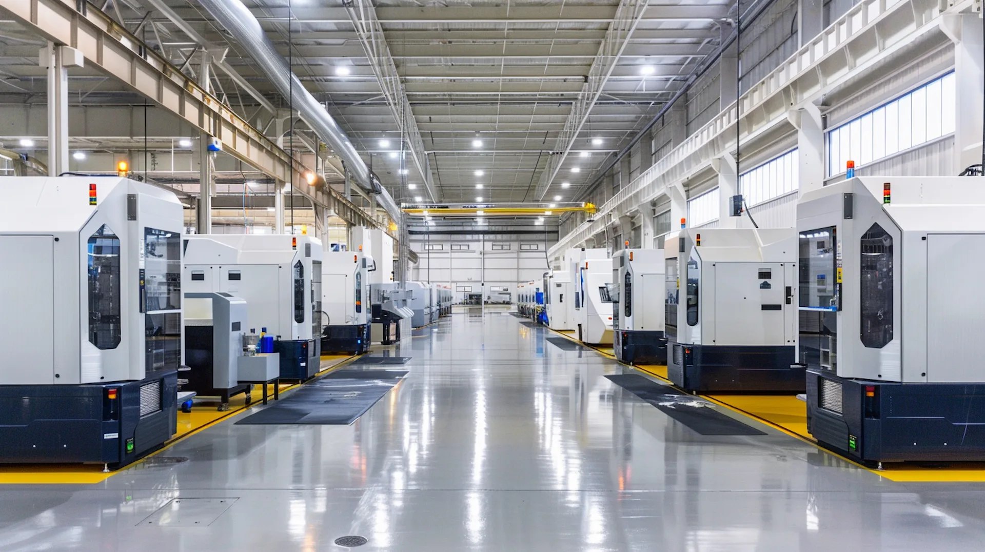 Modern CNC machining facility